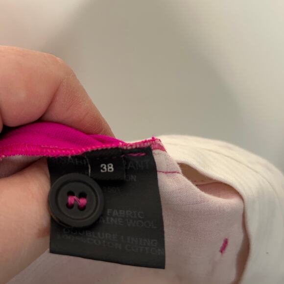 ISABEL MARANT High Rise Wool Trouser Pants Hot Pink Magenta Sz 38 {D28} - Picture 6 of 6